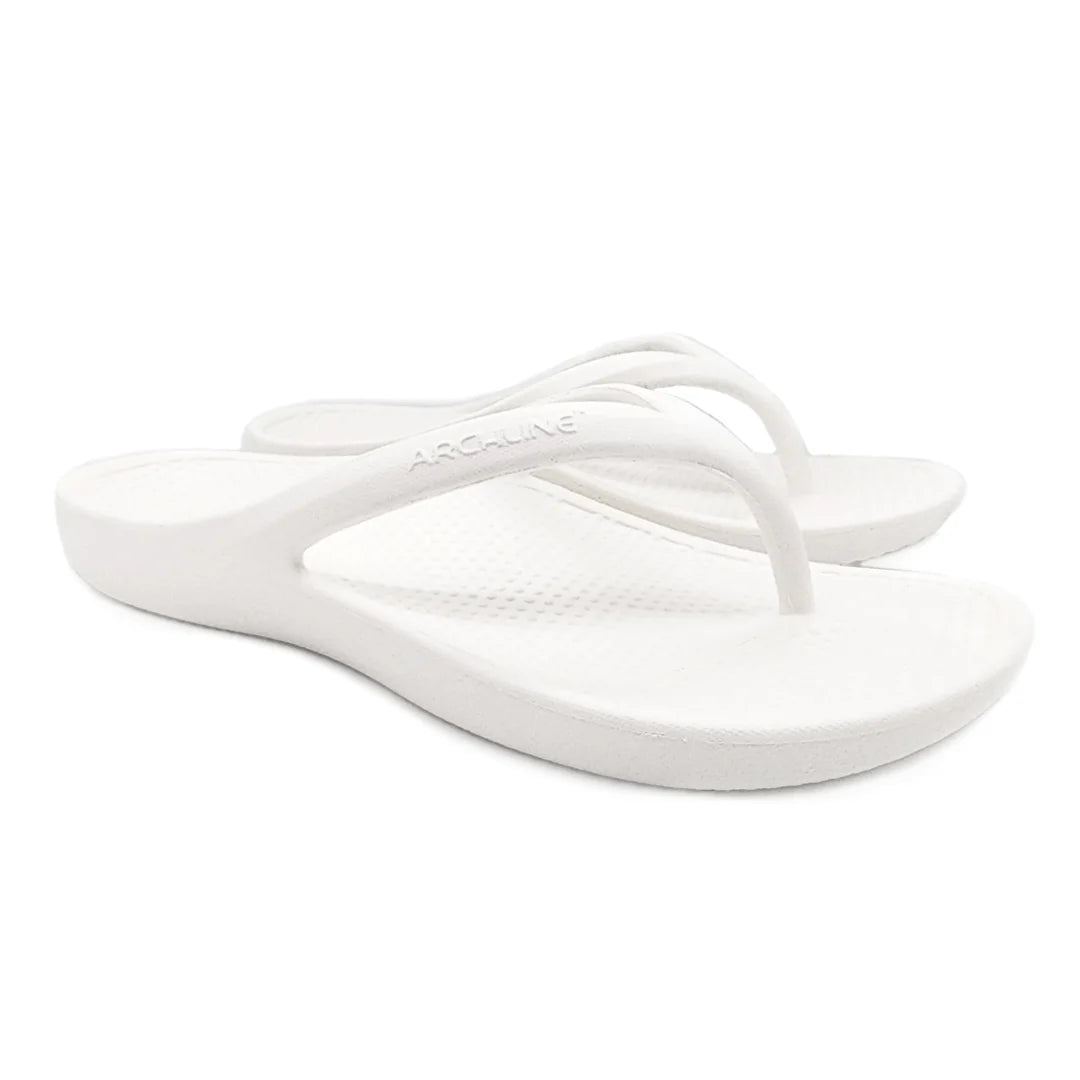 Archline Rebound Orthotic Thongs - White
