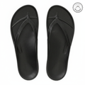 LightFeet Arch Support Flip Flops/Thongs - Black