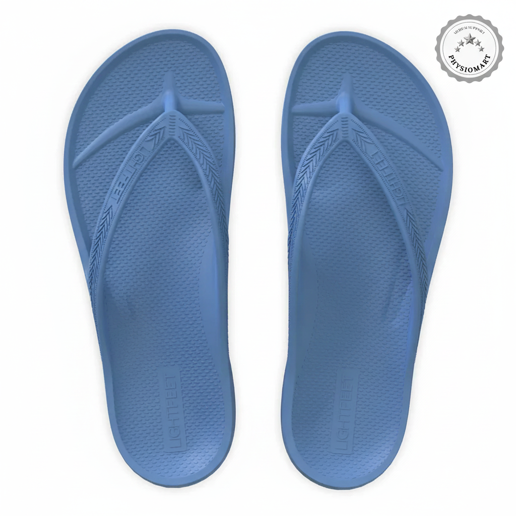 LightFeet Arch Support Flip Flops/Thongs - Denim