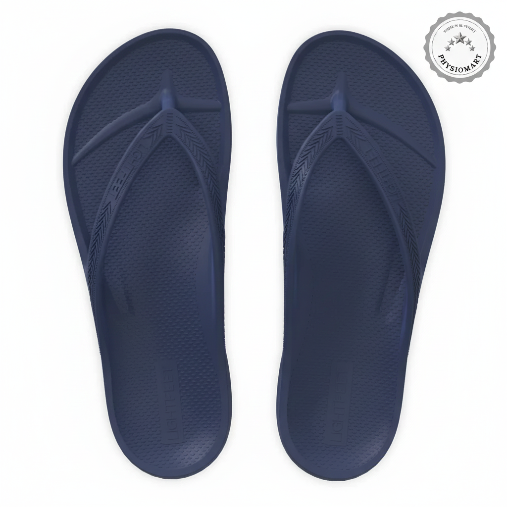 LightFeet Arch Support Flip Flops/Thongs - Navy
